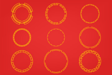 Chinese Oriental Border Frame Ornament  For Lunar Festival Decoration