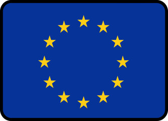 European Union Flag Rounded Rectangle Icon