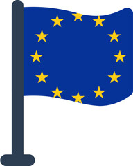 European Union Flag Rounded