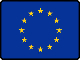 European Union Flag Smooth rectangle icon