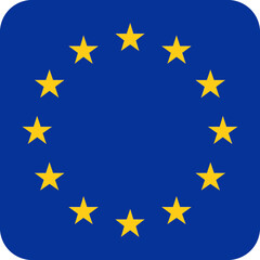 European Union Flag Square Icon