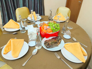 photo of the luncheon table for the leaders