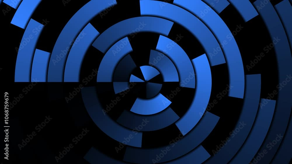 Aufkleber dynamic gradient rings in motion - modern abstract animation