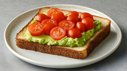 Avocado Toast with Cherry Tomatoes - Food Photography