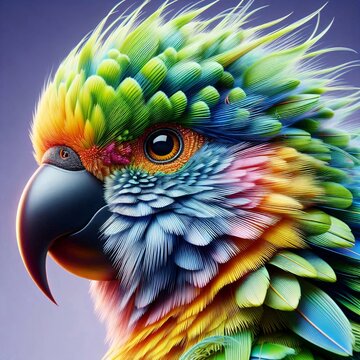 Close-up of the head of a lovebird