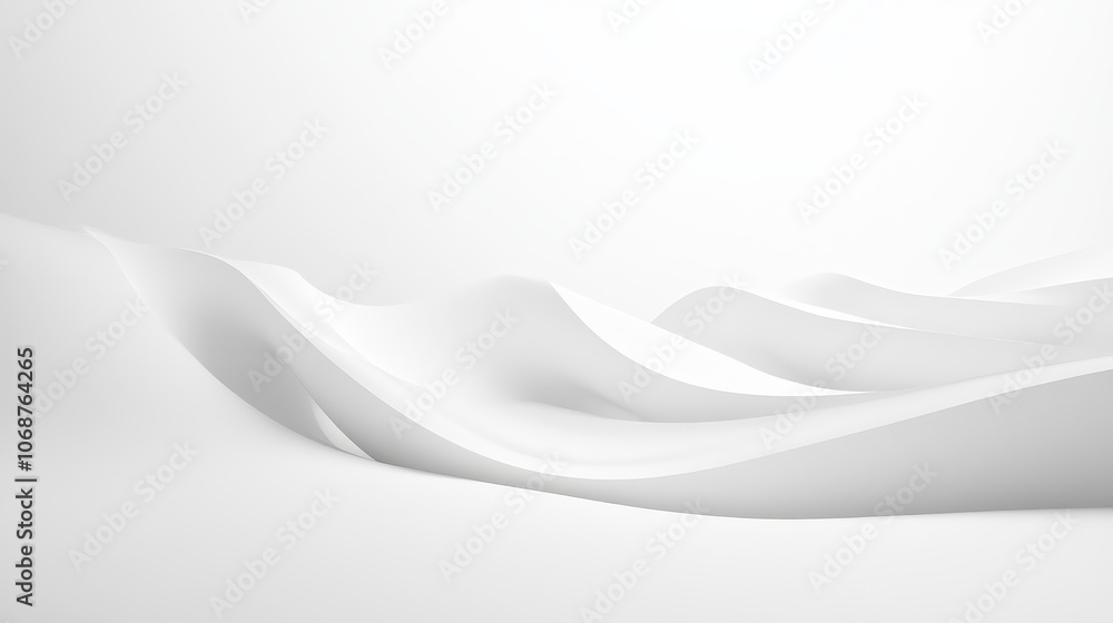 Poster abstract white background with crumpled paper texture