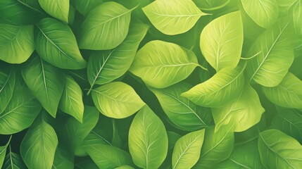 Green Leaves Texture: Lush Foliage Background