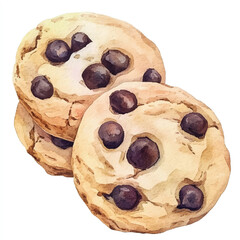 Cookies watercolor clipart illustration
