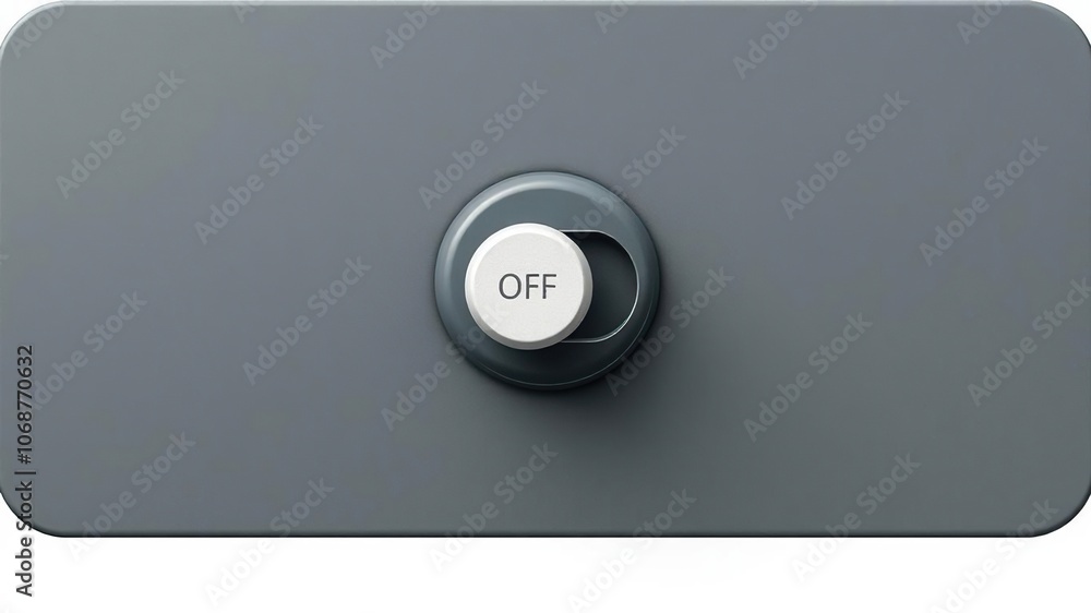 Wall mural flat icon on and off toggle switch button with modern design, mobile