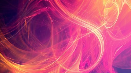 Abstract swirling background of pink, red, orange and yellow.