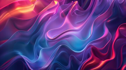 Obraz premium Abstract colorful wave background with vibrant red, pink, purple, and blue colors. Great for website banners, presentations, or digital art projects.
