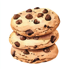 Cookies watercolor clipart illustration