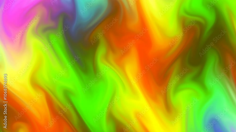 Aufkleber vibrant fluid patterns in dynamic motion with bright colors