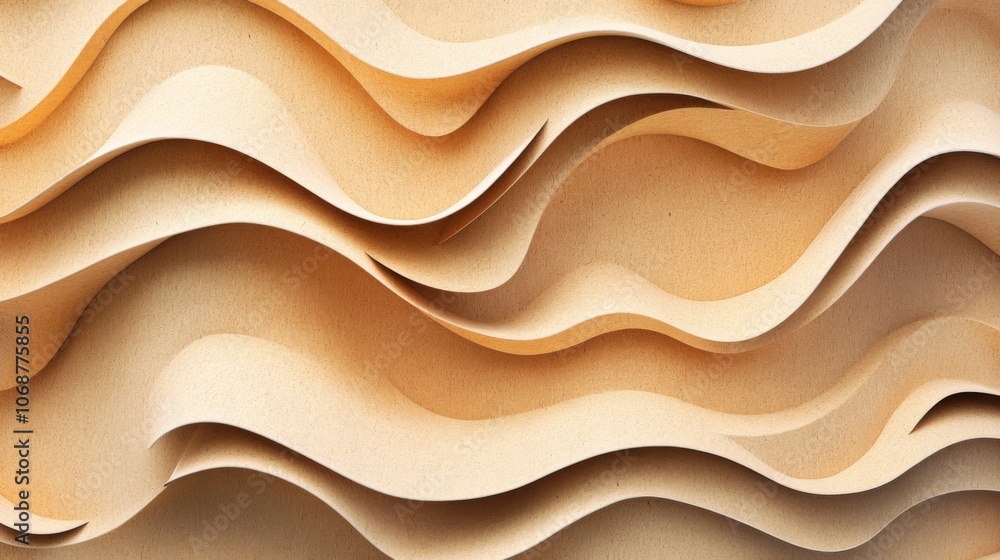 Poster the image is a close up of a sandy beach with a wave pattern
