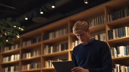 The Young Man with Laptop