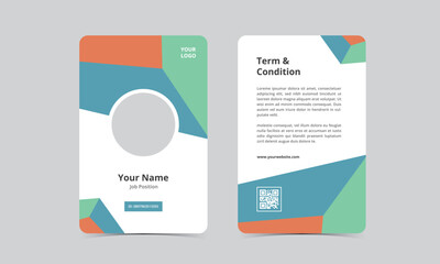 Identity card design template. Employee ID card design