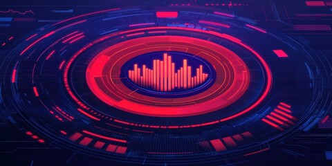 Fototapeta premium Explore the Dynamic Visualizations of Sound Waves in Digital Design
