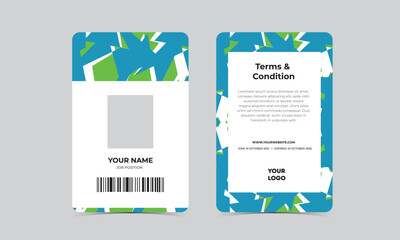 Identity card design template. Employee ID card design