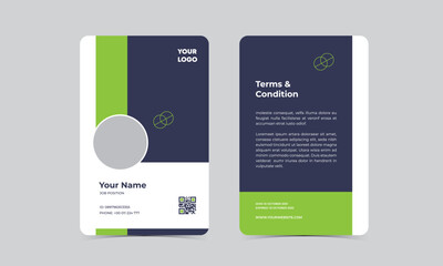 Identity card design template. Employee ID card design
