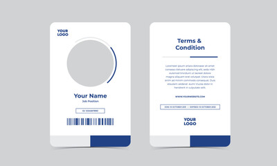 Identity card design template. Employee ID card design