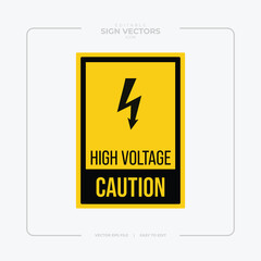 Warning, caution and dangerous area alert attention isolated vector signs and plates. Danger yellow signs for safety, hazard shock, keep out and caution warning and risk zone symbols on sign plates