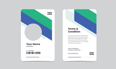 Identity card design template. Employee ID card design