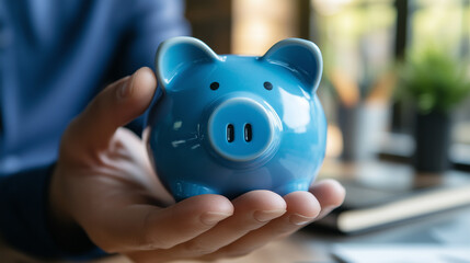 piggy bank in hand