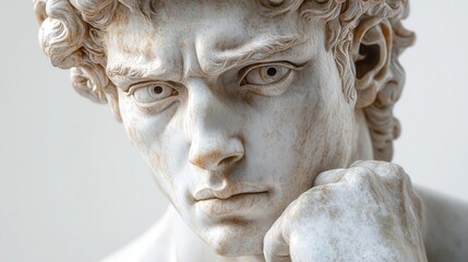 The Eternal Gaze of Classical Mastery: A Breathtaking Marble Portrait Capturing the Raw Intensity and Dramatic Expression of Renaissance Sculptural Artistry Through the Ages
