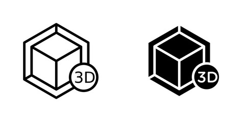 3D modeling icon symbol collection on white background.
