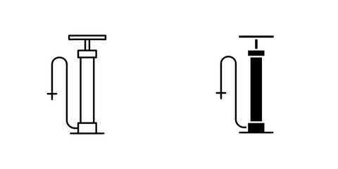 Air pump icon symbol collection on white background.