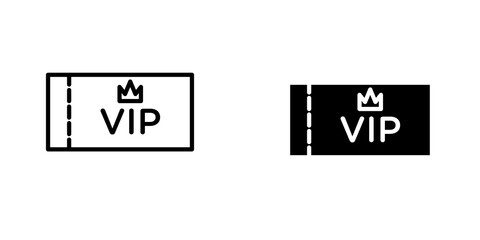 VIP icon symbol collection on white background.