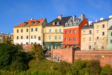 Obraz premium Tenement houses in the Lublin Old Town in Poland