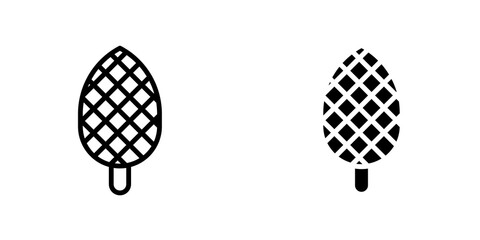Fir cone icon symbol collection on white background.