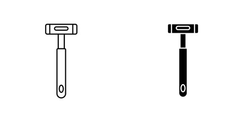 Reflex hammer icon symbol collection on white background.