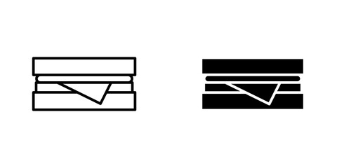 Sandwich icon symbol collection on white background.