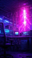 Explore the Futuristic Power of Technology in a High-Tech Control Room