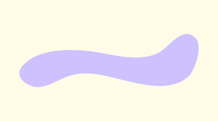 Minimalist Abstract lavender Wave Shape on Cream Background