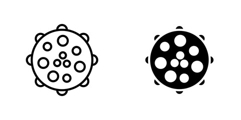 Massage ball icon symbol collection on white background.