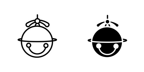 Jingle bell icon symbol collection on white background.