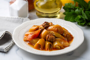 Turkish Food Leek with Meat - Etli Pirasa.