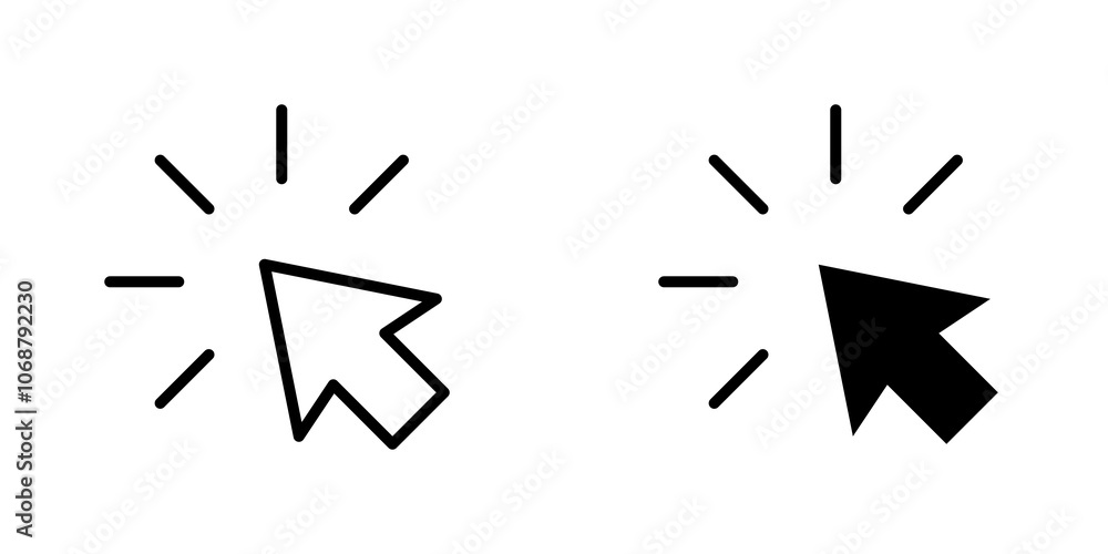 Poster click icons for app and websites.