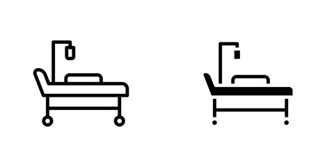 Hospital bed icons for app and websites.