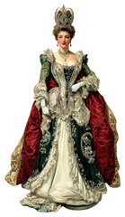 Obraz premium PNG A queen victorian clothing costume fashion.