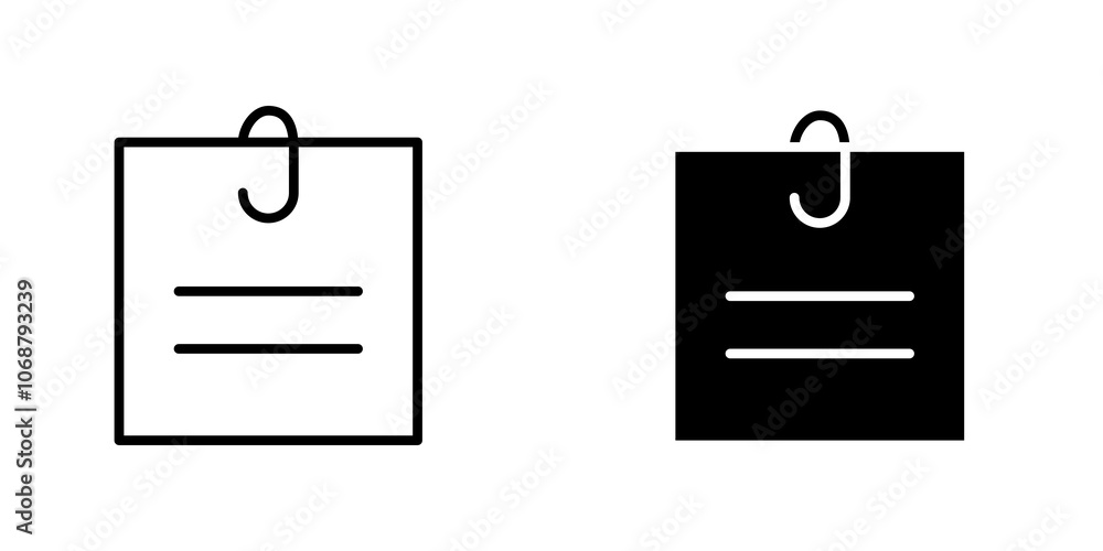 Poster sticky note icons for app and websites.