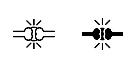 Osteoporosis icon symbol collection on white background.