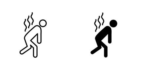 Tired icon symbol collection on white background.