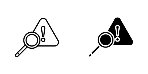 Risk analysis icon symbol collection on white background.