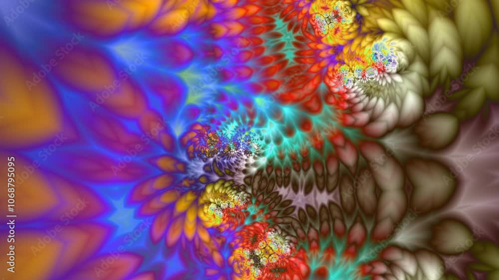 Poster dynamic flowing patterns in vibrant colors for creative use