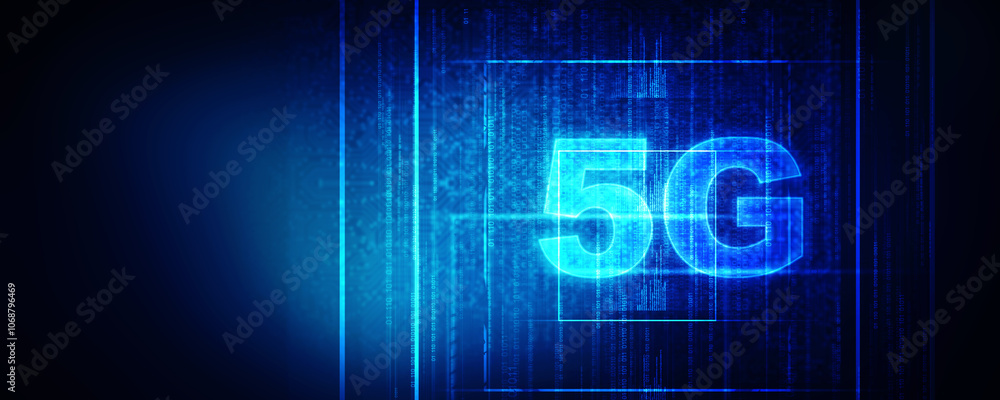Aufkleber 2d rendering 5g network 5g connection