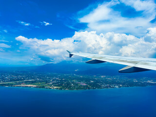 Dumaguete, Philippines - Aerial photography of the seascape under the blue sky